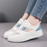 ADVBRIDGE  -  Little white shoes women 2025 breathable mesh surface women's shoes casual sports shoes with thick soled student board shoes