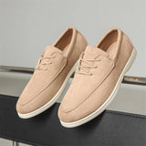 ADVBRIDGE  -  Spring Summer Casual Shoes for Men Soft Lace-up Suede Loafers Men British Style Flats Driving Shoes Man mocasines de hombre