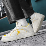 ADVBRIDGE  -  Men's White Shoes Spring Autumn New Outdoor Non Slip Comfort Platform Sneakers Height Increase Fashion Lace Up Casual Shoes