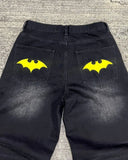 Advbridge American Style Baggy Oversized Jeans Y2K Harajuku Retro Hip-hop Streetwear Gothic Bat Pattern Casual Straight Wide-leg Pants Men