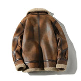 Advbridge PU Jacket Men's Autumn Winter Thickening High-end Brand Leather Jacket / Plus Velvet Thickening Fashion Large Size Khaki Man