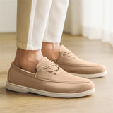 ADVBRIDGE  -  Spring Summer Casual Shoes for Men Soft Lace-up Suede Loafers Men British Style Flats Driving Shoes Man mocasines de hombre