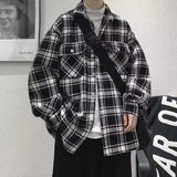 Advbridge Plaid Jackets Men Leisure All-match Loose Korean Style Temperament  Tender Stylish Slouchy Normcore Prevalent Advanced Ins