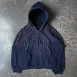 ADVBRIDGE  -  American Retro Zipper Hoodie Gothic Letter Star Print Hoodie Street Trendy Casual Coat