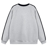 Advbridge Men Sweatshirt Streetwear Fashion Casual Hip Hop Oversized Sweatshirt Pullover Sleeve Striped Retro Harajuku Y2K Unisex 2024 New