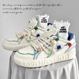 ADVBRIDGE  -  New Autumn Men Sneakers Fashion Breathable Leather Strap White Casual Shoes Student Comfort Outdoor Sports Vulcanized Flat Shoes