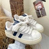 ADVBRIDGE  -  Women's Casual Board Shoes New Soft Bottom Non-slip Comfortable Casual Shoes Retro Hundred with Thick Bottom Small White Shoes