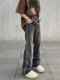 Advbridge Vintage Jeans Men Slim Flared Trousers Autumn Streetwear Casual Vaqueros Pantalones Hombre Winter Y2k Fit Street Denim Pants