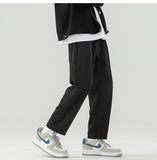 ADVBRIDGE  -  Summer Suit Pants Men Fashion Society Mens Black Dress Pants Korean Loose Straight Casual Pants Mens Office Formal Trousers