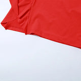 ADVBRIDGE  -  Personalized Women's Clothing Red Strapless Ruffles Tassel Pleated Sleeveless Backless High Split Stretchy Dresses Clubwear