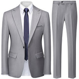 Advbridge Autumn New Men's Slim British Wedding Solid Color Dress Blazer / Male Three Piece Suit Coat Vest  Pants Trousers Waistcoat