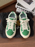 ADVBRIDGE  -  Spring New Men's Fashion All Small Design Green Canvas Shoes boy flats Shoes Low Top Board Shoes Student Shoes