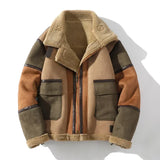 Advbridge Men's Autumn Winter Thickening High-end Brand Leather Jacket / Plus Velvet Thickening Fashion Large Size Khaki Man PU Jacket jinquedai