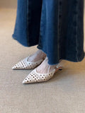 ADVBRIDGE  -  Fashionable Women's Hollow Breathable Handmade Leather Sandals 2025 Pointed Toe Wrapped Single Shoe