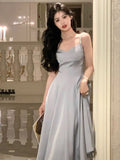 Advbridge Summer New French Elegant Spaghetti Strap Sleeveless Vestidos Mujer A-line Evening Wedding Party Midi Dress For Women
