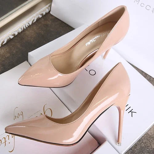 Advbridge Heels Women 2024 Trend Stiletto Pointed Toe Elegant Sexy Medium Heel Shoes Dress Party Designer Fetish High Heels Bridal White