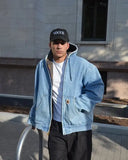 Advbridge Winter New Workwear Denim Jacket Retro Men's and Women's Lapel Loose Trendy Casual Y2k Denim Jacket Top Denim Jacket Men