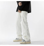 Advbridge Fashion Zipper Men's Jeans Pants Hip Hop Straight-leg Male Zipper Denim Pants Baggy Casual Trousers