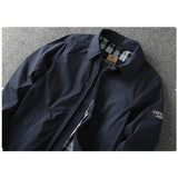 Advbridge Men Business Jacket Spring Autumn Casual Slim Fit Mens Outerwear Male Coat Bomber Jacket for Men Double Layer Workwear Shirt