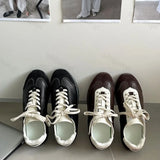 ADVBRIDGE  -  Women's Retro Design Casual Flat Casual Sports Single Shoes New Autumn Shallow Mouth Versatile Comfortable Lace Up Sneakers