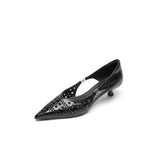 ADVBRIDGE  -  Fashionable Women's Hollow Breathable Handmade Leather Sandals 2025 Pointed Toe Wrapped Single Shoe