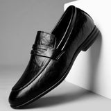 ADVBRIDGE  -  Casual Leather Shoes for Men Autumn Breathable Men's Shoe New One Foot Soft Top Soft Sole Casual Bean Leather Shoe Mens Zapatos