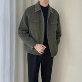 Advbridge New Autumn Solid Corduroy Jacket Men Casual Turn-down Collar Coat Men's Jackets Man Outerwear Windbreak Overcoat Men's Clothing