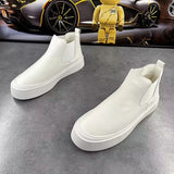 Advbridge High Top Sneaker Men Designer Ankle Boots Fashion Casual Microfiber Leather Upper Height Increased Flat Platform Board Shoes
