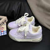 ADVBRIDGE  -  Fresh Women Sneakers Soft Purple Female Students Board Shoes Lace Up Tennis Sport Shoes Lt.Green Latex Insole Quality