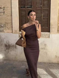 Advbridge Elegant Pleated Dress Women Solid Slash Neck Off Shoulder Sleeveless Slim Female Dresses 2024 Summer Fashion Lady Beach Robes