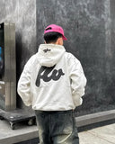 Advbridge Y2K American Retro Fashion Loose Oversized Sweatshirt Men Street Hip-hop Harajuku Letter Print Casual Versatile Hoodie Women