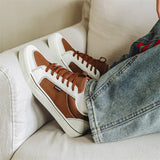 Advbridge 2025 Sneakers Casual Men Designer Punk Board Shoes Fashion Leather Canvas Breathable Height Increased Flat Platform White Shoes
