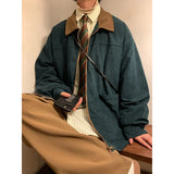 Advbridge American Style Vintage Men Bomber Jacket Windbreakers Zipper Coats Autumn Loose Cargo Outwear