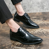 Advbridge Luxury Mirror Oxfords Shoes For Men Green Moccasins Designer Formal Dress Shoes Men Loafers Pointed Patent Leather Shoes Men