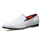 ADVBRIDGE  -  Men Loafers Shoes British Fashion Round Head Leather Shoes Korean Version Sequins Men's Shoes Plus Size 46 47 48