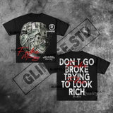 Advbridge Hot sell pink letter print graphic t shirts gothic high streetwear y2k top oversized harajuku goth cotton t shirt women clothing