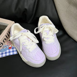 ADVBRIDGE  -  Fresh Women Sneakers Soft Purple Female Students Board Shoes Lace Up Tennis Sport Shoes Lt.Green Latex Insole Quality
