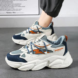Advbridge Breathable Mesh Mens Sneakers Sports Running Platform Comfortable Casual Chunky Shoes Lace-up Athletic Designer Male Footwear
