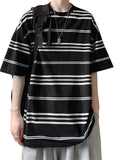 ADVBRIDGE  -  Round Neck T-Shirt Striped Ultra-Light Men's Quick Drying Breathable Sweat-Absorbent T Shirt Suitable for Fitness Clothing Q260