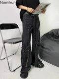 Advbridge Harajuku Jeans Streetwear BF Fashion Wide Leg Pants Women High Waist Straight Hip-hop Zipper Trousers Casual Y2k Pantalon Femme