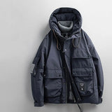 Advbridge Men‘s Wintern outfits Outdoor Workwear Loose Padded Jacket 2024 Winter Warm Hooded Warm Thicken Coat Men Women 2024 Letter Print Patch Design Jacket Advbridge Men‘s Wintern outfits