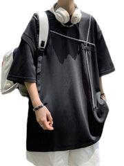ADVBRIDGE  -  American Style Solid T-Shirts Man Casual Cotton T-Shirt Summer Breathable Tee Clothing Casual Loose Male T-Shirts 2025 Q76