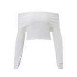 Advbridge aspen outfit winter Mid City Slash Neck Ribbed Top