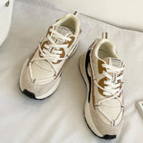 Advbridge New Cow Suede Leather Women Sneakers Breathable Casual Shoes Sports Sneaker Lace Up Mixed Color Flat Shoes Ladies Outdoor Shoes