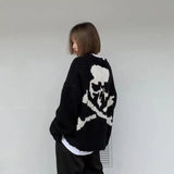 Advbridge Knitted Sweaters for Men Halloween Pullovers Man Clothes Black Couple Outfit Skeleton Maletry Y2k Streetwear New in Old Sheap X