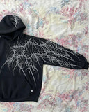 ADVBRIDGE  -  Oversized Graphic Print Black HoodiesY2k Clothes Gothic Punk  Loose Harajuku Long Sleeved Hoodie Men and Women Sweatshirt Tops