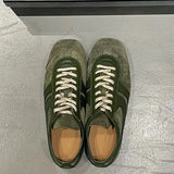 Advbridge Genuine leather training women's lace-up casual sports shoes 2025 autumn and winter plus velvet retro German training shoes