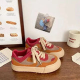 ADVBRIDGE  -  Women's Retro Sports Shoes Thick Bottom Comfortable Casual Sneakers Spring Autumn New Style Mella White Shoes Rubber Sole