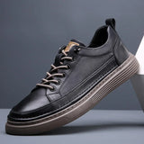 Advbridge Genuine Leather Shoes Men Casual Shoes 2024 Fashion Male Footwear Flat Cow Leather Black White Shoes A44130
