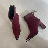 Advbridge Leopard Women Ankle Boots Sexy High Heels Pointed Toe Shoes Chunky Woman Trend Elegant Party Pumps New Fad Mujer Chelsea Botas